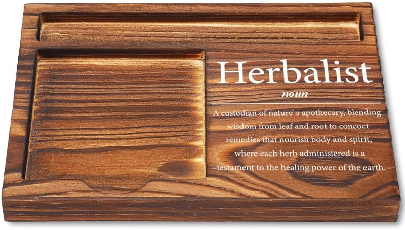 CWGOTC Herbalist Gifts for Women Men, Wooden Sticky Note Holder for Desk, Thank You Gifts for Herbal Healer, Natural Medicine Appreciation Gift, Graduation Birthday Christmas Gifts for Herbalist YCB59 - Image 1